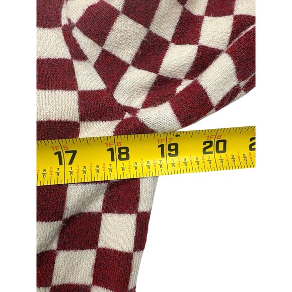 Find Me Now Presley Checkerboard Harlequin Puff Sleeve Cropped Cardigan M - Picture 7 of 14